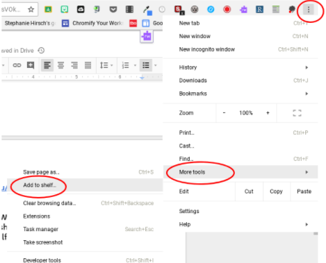 add website to shelf 